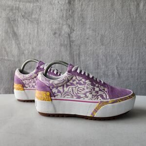 Vans Purple and orange trippy platform sneakers